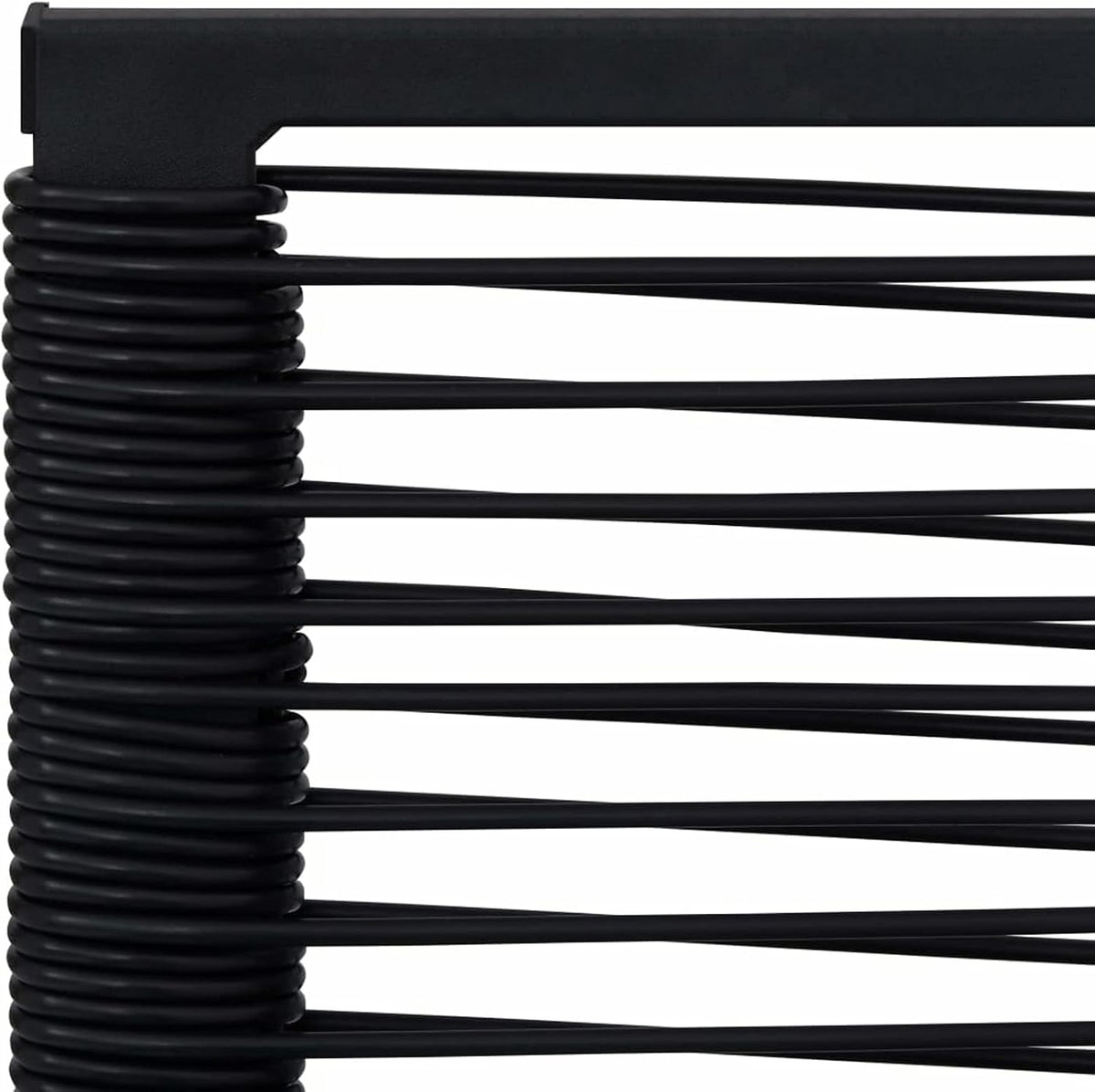 Gecheer Garden Chairs Set Armchair Outdoor Patio Dining Armchair with Aluminum Frame 4pcs PVC Rattan Black Outdoor Chairs - QUORE