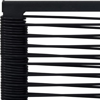 Gecheer Garden Chairs Set Armchair Outdoor Patio Dining Armchair with Aluminum Frame 4pcs PVC Rattan Black Outdoor Chairs - QUORE