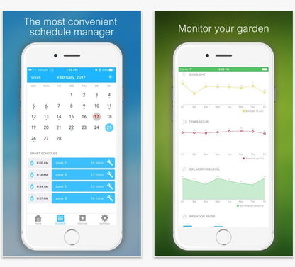 Netro Smart 6-Zone WiFi Sprinkler Controller, Weerbewust, Afstandsbediening, Compatibel met Alexa