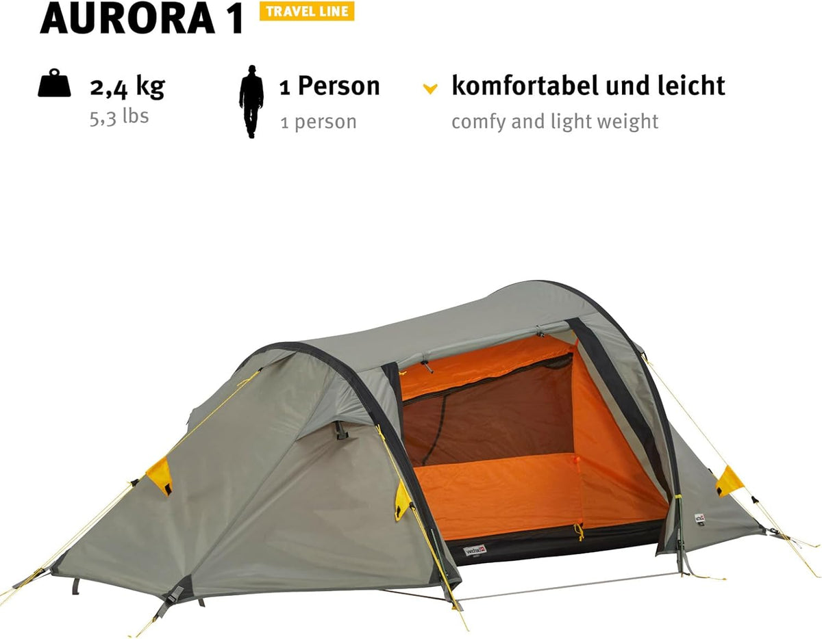 Wechsel Tents Aurora 1 Tunnelzelt - Travel Line - 1 Persoons Tent, 5.000 mm Waterkolom