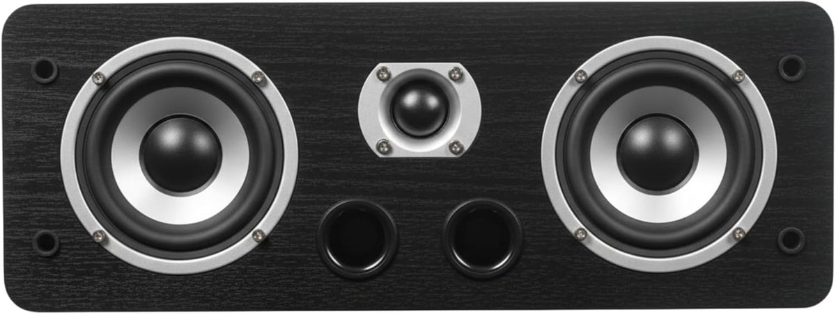 Dynavoice Magic C-4 Zwart Mat – Passieve Center Luidspreker 2-Weg, 2x4" Woofer + 1" Tweeter, Front Bass Reflex, 100W, voor Home Cinema 5.1 en 7.1