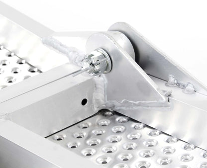 Wiltec 3-delig inklapbare oprijplaat tot 270 kg laadramp laadplaat aluminium anti-slip oprijden