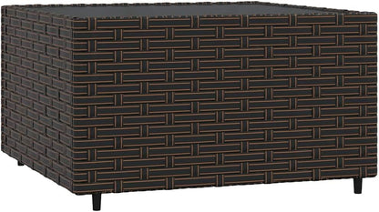 vidaXL 3 Piece Lounge Set with Cushions Poly Rattan Brown Garden Set Rattan Garden Set Lounge Furniture Set Rattan Lounge Set Garden Furniture Set - QUORE