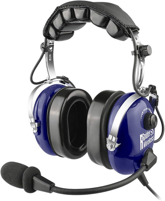 Pilot luchtvaart headset voor General Aircraft (Blauw)