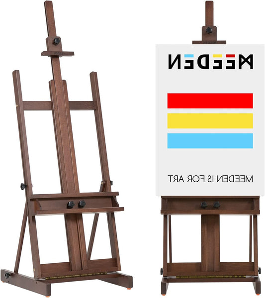Schildersezel – Houten Ezels – Kunststandaard – Atelier Ezels – Verstelbare Kunstschildersezel – Massief Beukenhout – Tot 198 cm Canvashoogte