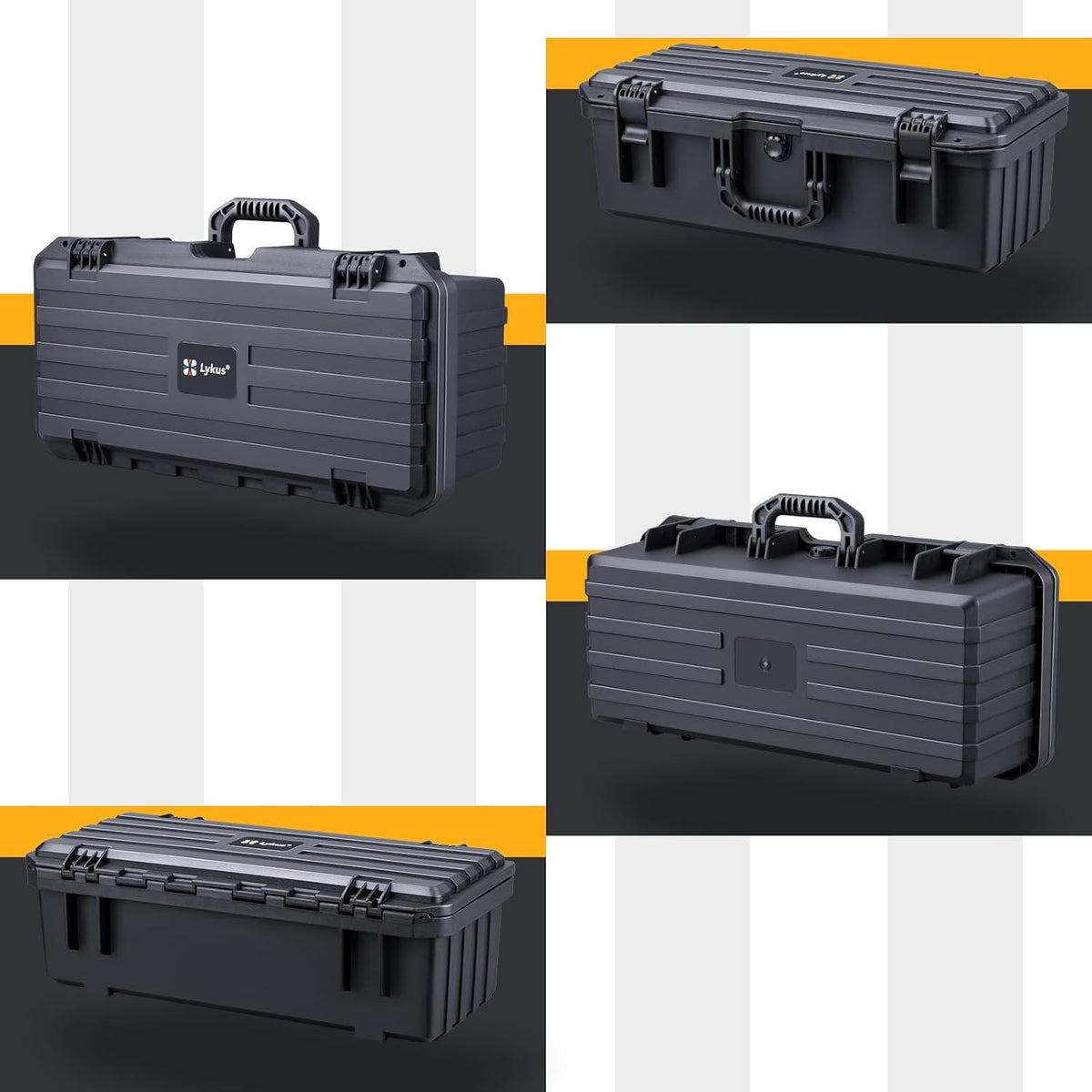 Lykus HC-5031 Waterdichte Koffer met Aanpasbaar schuim, Binnenmaat 52,5 x 20,7 x 17 cm, Geschikt voor lange slanke items