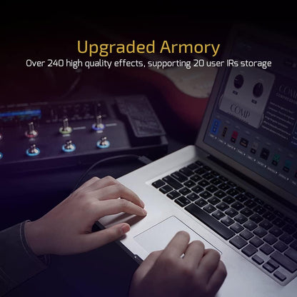 Gitaar Multieffect – Effectprocessor – Multieffect Pedaal – Modelerpedaal – Effectpedaal – Voor Gitaar, Bas En Akoestische Gitaar – 140 Effecten, 45 Versterkermodellen En 40 IR-Kastsimulaties – USB Audio Interface Met 198 Presets En 9 Effectblokken