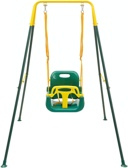 FUNLIO 3-in-1 Toddler Swing Set - green