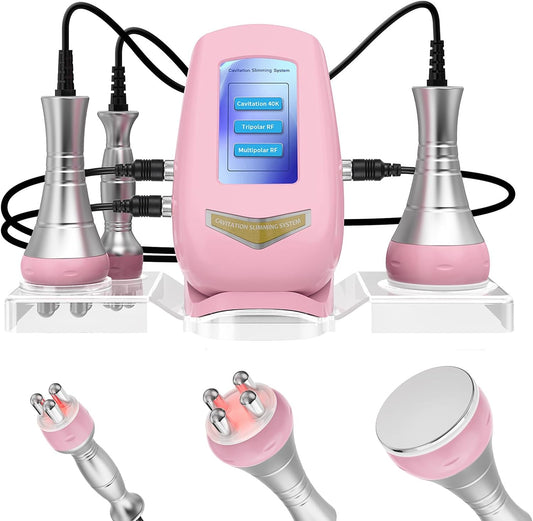 Radiofrequentie-Massageapparaat Voor Gezicht En Lichaam – Afslankapparaat – Cavitatiemachine – Vacuümmassageapparaat – Lichaamsmassageapparaat – 3-In-1 Met Radiofrequentie, Cavitatie En Vacuüm – 4 Energieniveaus En 10 Intensiteiten