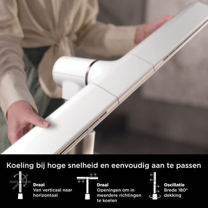 Bladloze Torenventilator Duifgrijs – Torenventilator, Ventilator, Bladloze Ventilator, Koelventilator – Tot 20 Meter Luchtbereik – 10 Snelheden, 180° Oscillatie