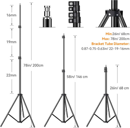 Softbox-verlichtingsset voor fotografie, studio, met 2 x 85 W, 2800 K - 5700 K, tweekleurig, LED-lichttemperatuur, 2 x 50 x 70 cm, softbox, 2 x 2 m lichtstandaard, draagtas, voor