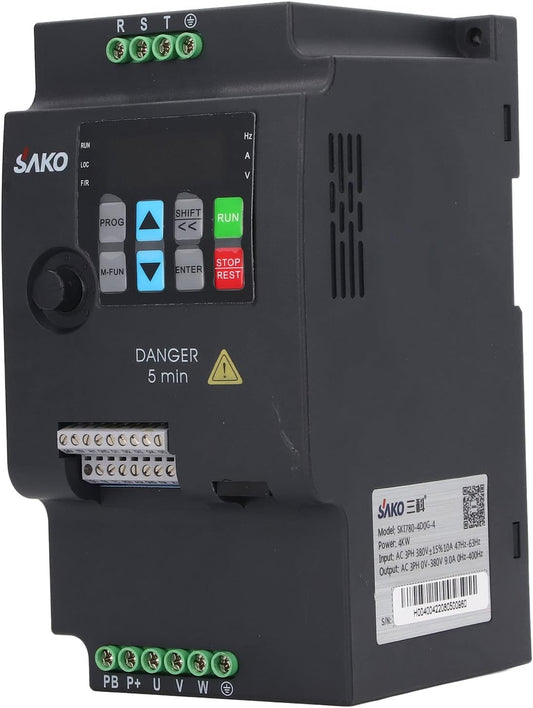 3 Fase AC 380 V Inverter Variabele Frequentie Drive Input 380 V Uitgang 4KW Lichte Belasting Mini Inverter Motor Gouverneur