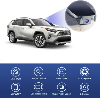 Dashcam – Dashboardcamera – Autocamera – Camera Voor Auto – Camera Auto – Geschikt Voor 2022 t/m 2025 Met Originele Spiegelkap Met Ventilatiegat – 4K UHD Opname – WiFi, G Sensor En Loop Recording