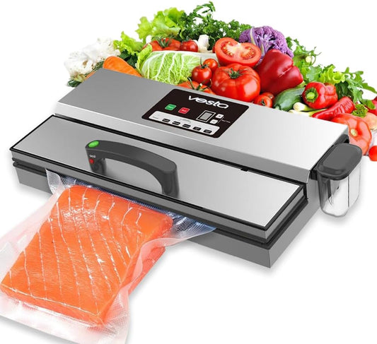 Vesta Precision Vac'n Seal Pro I Vacuümsealer - Smart Seal Design, bediening op volle snelheid, moeiteloze zware werklast, gepatenteerde snijdooszakken, ontworpen en onderhouden in de VS