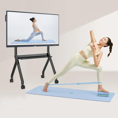 JAV Smart Board Stand voor 47-65 inch Interactief Whiteboard met 360 ° Slotwiel Tot 80 kg voor Moderne Kantoor of Klaslokaal