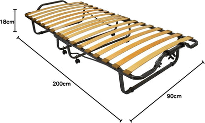 Beautissu vouwbed 80 x 200cm - opvouwbaar logeerbed Venetia incl. stabiele stalen frame, dik matras en beschermhoes