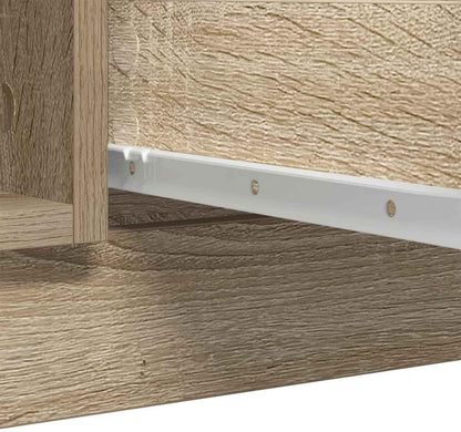 Sideboard – Opbergmeubel – Dressoirkast – Hal kast – Buffetkast – Rook Eiken – Duurzaam Bewerk Hout – Compact Formaat 100,5x35x76 cm