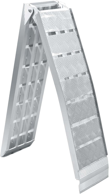 2x oprijplaten aluminium - 228 cm 1360 kg - oprijplaat motoroprijplaat oprijsteun opvouwbaar
