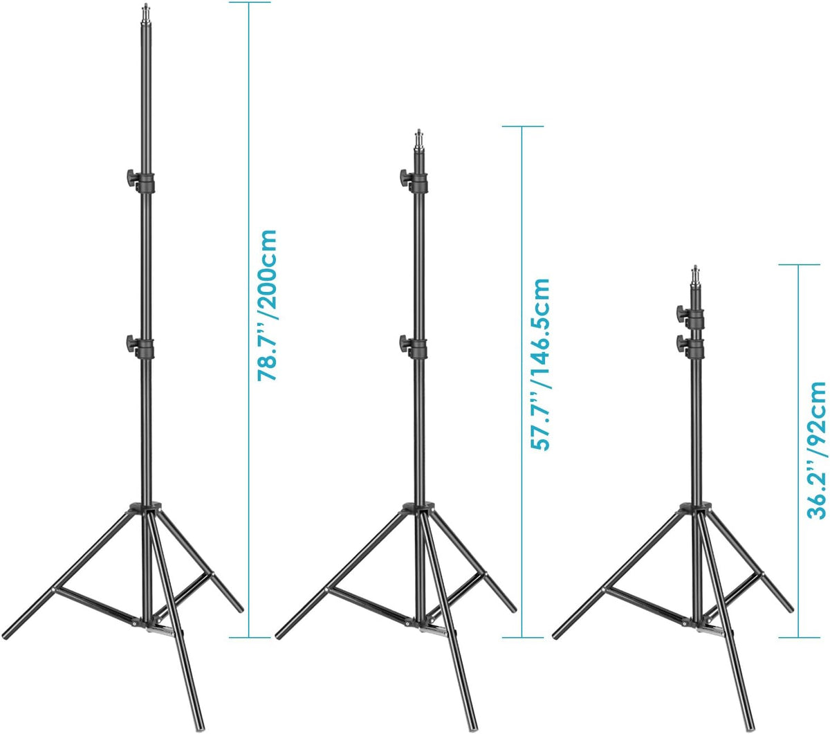 Tweekleurige Led Videolampen Set Van 2 – Videolampen – Fotolampen – Studiolampen – Lichtset – Dimbaar 3200-5600K – Inclusief Lichtstatief 92-190 Cm