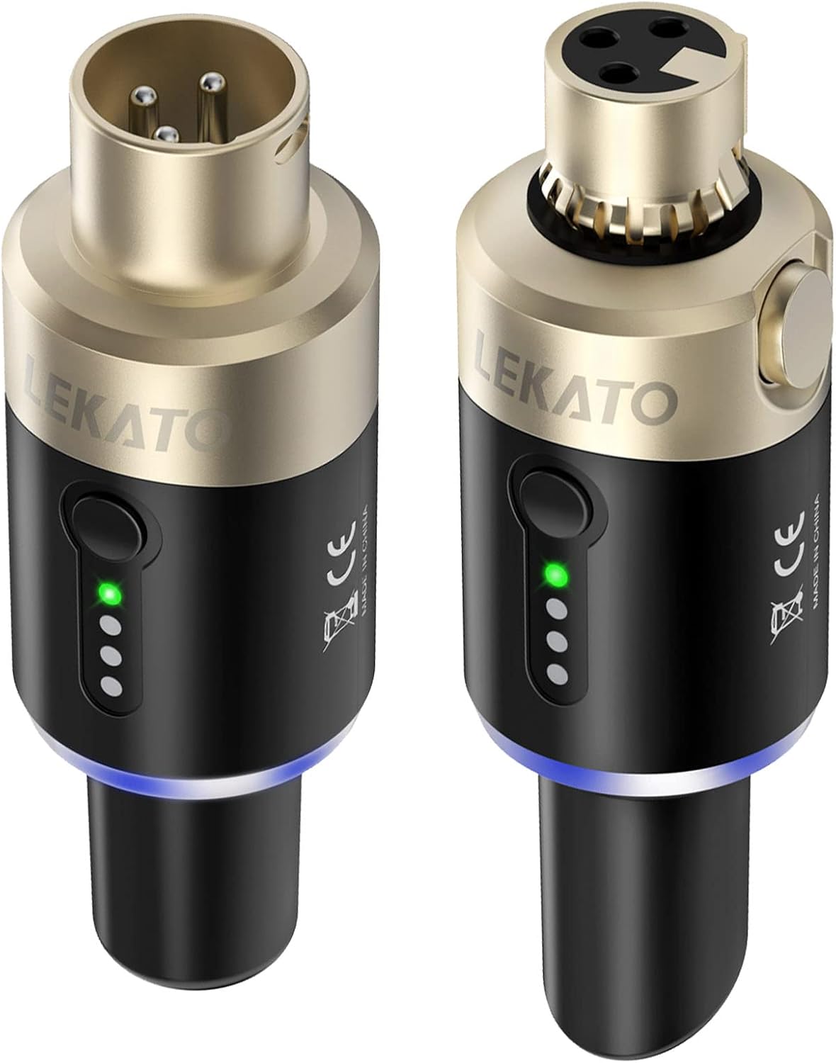 LEKATO 5,8 GHz draadloze microfoon zender ontvanger plug-in XLR microfoon draadloos systeem voor dynamische microfoon, audio mixer, digitale reflexcamera, geluidssysteem
