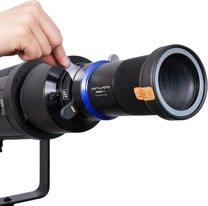 Optische Snoot Bowens – Spotlight – Lichtprojector – Projectorlamp – Gobo Projector – 33° Groothoek & 16° Telelens – 20 Gobo's en 5 Kleurfilters