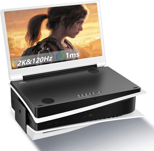 G-STORY 15.6 inch IPS 2K 120Hz portable monitor, gaming display, integrated with PS5 (not included), 2560 x 1440, with 2 HDMI ports, FreeSync, 2 integrated multimedia stereo - QUORE