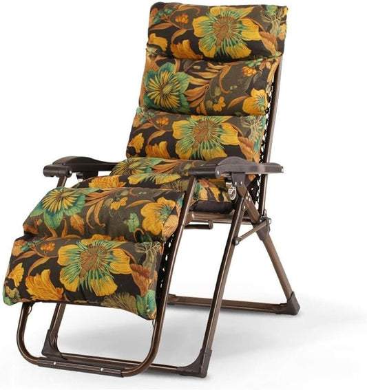 Folding Chair Outdoor Folding Chairs Tilt Chair Patio Recliner Portable Recliner Zero Gravity Chair Garden Patio Loungers Support 200kg Recliner (Color : Yellow) - QUORE