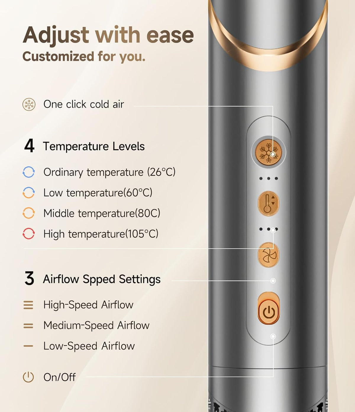 8-In-1 Haarstyler – Föhnborstel, Airstyler, Multistyler, Krulborstel – Automatische Krulfunctie – 3 Warmtestanden Met Koele Luchtstand