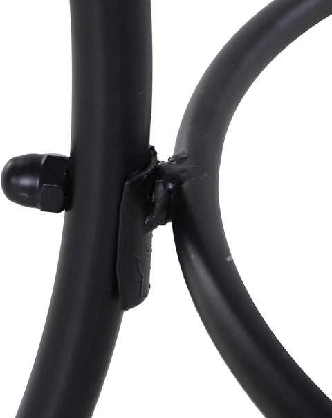 Tuintafel - Tuintafel Vierkant - Bijzettafeltje - Bistrotafel - Salontafel - Stevig - met Mesh Tafelblad - Metalen Frame - voor Terras - Tuin - 45 x 45 x 50 cm - Zwart