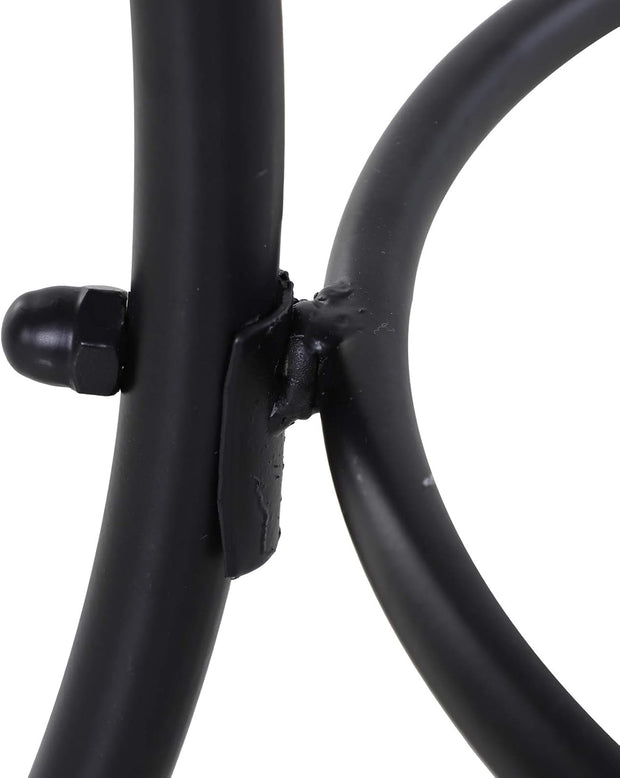 Tuintafel - Tuintafel Vierkant - Bijzettafeltje - Bistrotafel - Salontafel - Stevig - met Mesh Tafelblad - Metalen Frame - voor Terras - Tuin - 45 x 45 x 50 cm - Zwart