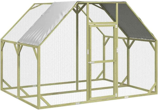 vidaXL Chicken coop 268x200x190cm impregnated solid pine wood - QUORE