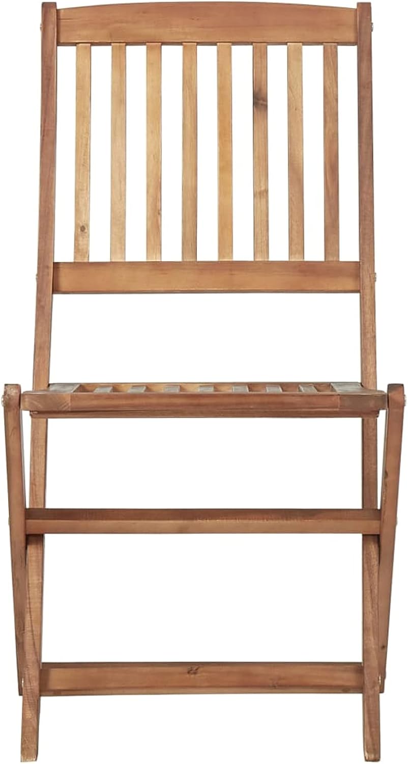 Tidyard Garden Chairs Foldable 4 Pieces Outdoor Patio Armchair Garden Chair Garden Garden Acacia 10# - QUORE