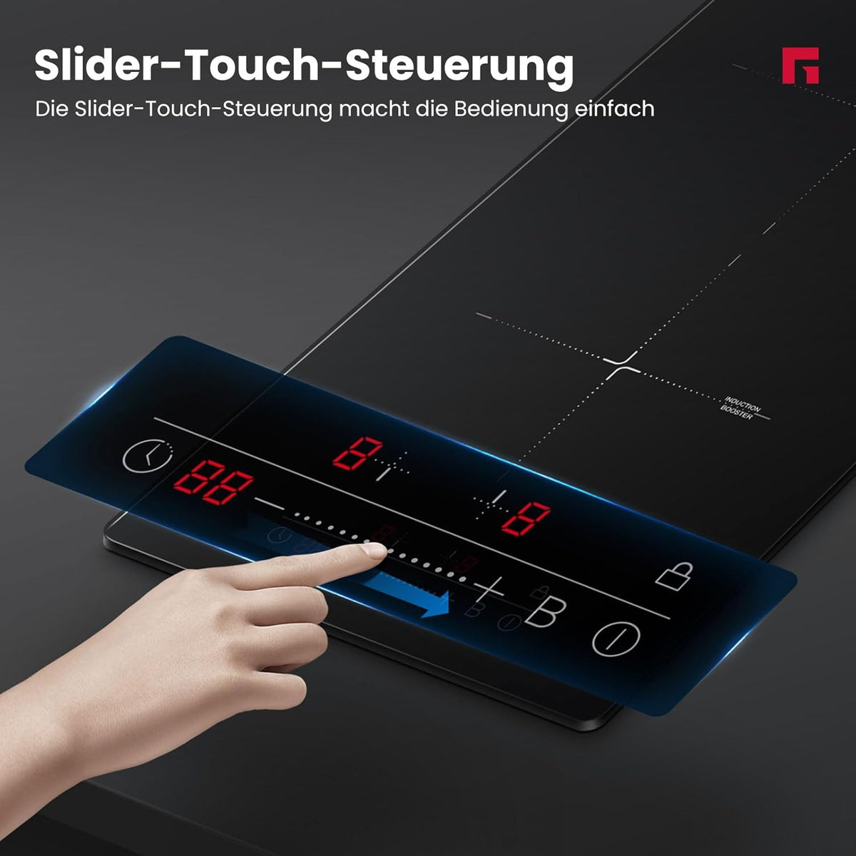 Inductiekookplaat – Elektrische Kookplaat – Mobiel Fornuis – Inductievuur – Draagbare Kookplaat – 2 Kookzones 1500W & 2000W – Kinderslot en Timer – Touch Control – Zwart Kristalglas – 9 Vermogensstanden