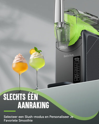 Slushie Machine, geen ijs nodig, 2L slushie machine voor thuis met zelfreiniging, 5 voorgeprogrammeerde programma's, bevroren slushies, margarita's, frappés, milkshakes (versie S1.2)