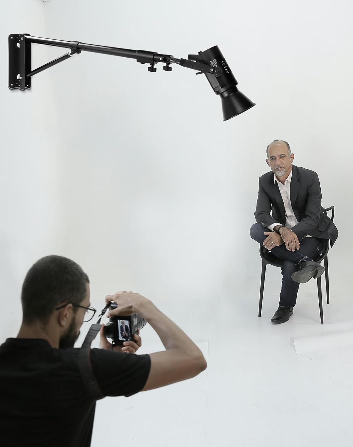 Ring Light Wandhouder – Wandbeugel, Muurbeugel, Studio Arm, Lampenhouder – Uitschuifbare Arm Tot 180 cm – 180° Draaibaar