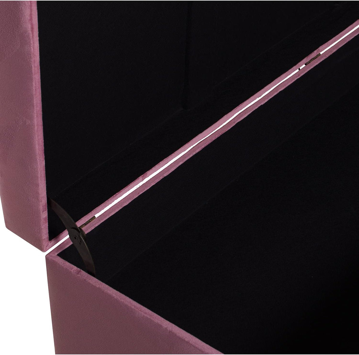 DRW Schoenenrek bed voet van hout en stof in roze 120 x 43 x 45 cm