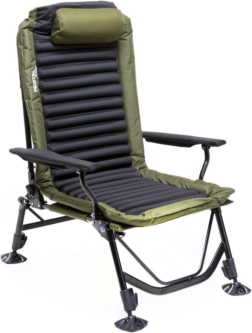 Visstoel – Vistoel – Visstoel Verstelbaar – Visstoel Met Armleuningen – Visstoel Lichtgewicht – Verstelbare Rugleuning – 3D Polyester Bekleding – Maximale Draagkracht 130 kg