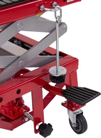 KATSU Motorfiets Hydraulische Schaarlift Motorbike Lift Stand met Wielen 300lbs Max Hefvermogen 161243