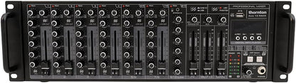 10-Kanaals Rackmixer – Mengpaneel – Mengtafel – Geluidsmixer – Audiomixer – Ingebouwde 2-Kanaals USB-Geluidskaart – Bluetooth En MP3-Speler