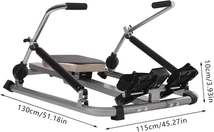 Hydraulic Rowing Machine Home Abdominal Trainer LCD Monitor Soft Seat Adjustable Resistance Sports Equipment Home - QUORE