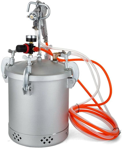 Verfspuit – Spuitpistool – Verfspuitmachine – Lakspuit – Drukspuit – 10L Metalen Drukvat – Veiligheidsklep en Drukregelaar
