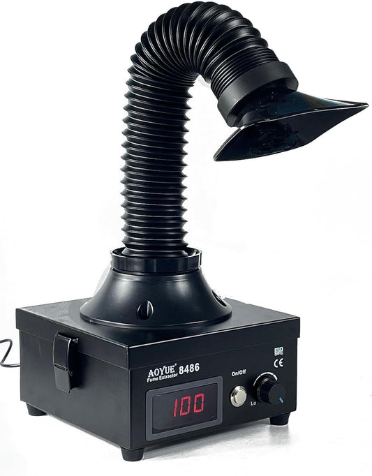 Soldeerrookafzuiger – Soldeerrookverwijdering – Rookafzuiger – Dampafzuiger – Rookabsorberende Ventilator – Voor Werkbankgebruik – HEPA Filter En Actieve Koolstof – Instelbare Afzuiging 0-100%