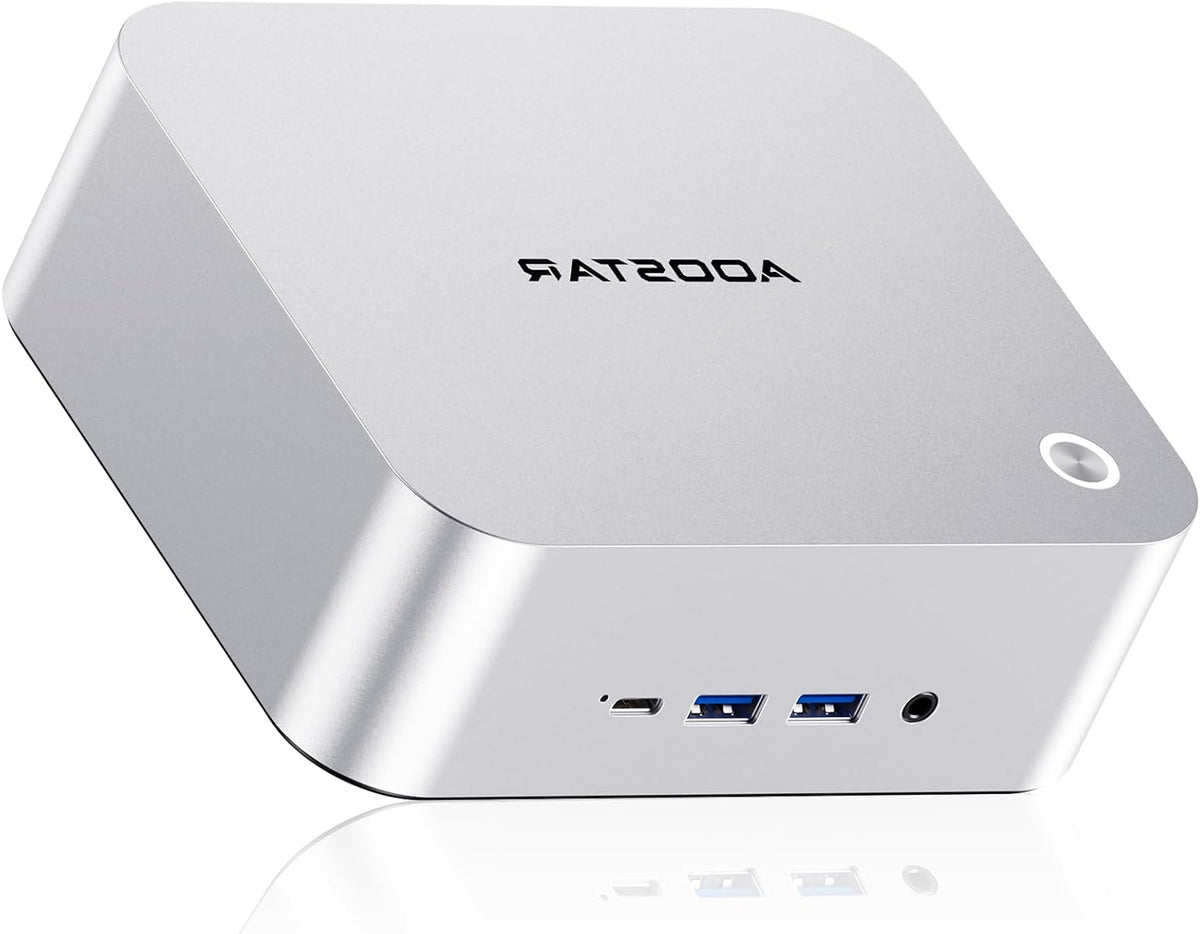 AOOSTAR MACO Mini PC, Ryzen 7H 255 (up to 4.9GHz), Mini Desktop Computer, No RAM No M.2 PCIe4.0 SSD, Micro PC W11 Pro Radeon 780M/OCuLink/2 x USB4/2 x 2.5G LAN/4-Screen Display/Unlock - QUORE