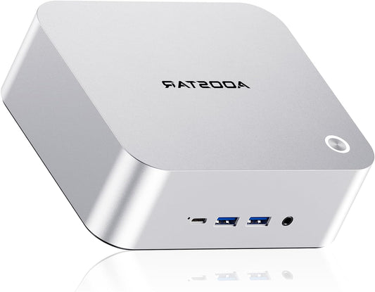 AOOSTAR MACO Mini PC, Ryzen 7H 255 (up to 4.9GHz), Mini Desktop Computer, No RAM No M.2 PCIe4.0 SSD, Micro PC W11 Pro Radeon 780M/OCuLink/2 x USB4/2 x 2.5G LAN/4-Screen Display/Unlock - QUORE