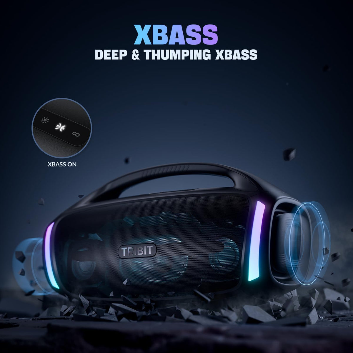 Draagbare Bluetooth Speaker – Party Speaker – Feestspeaker – Karaoke Speaker – Boombox – 200W Vermogen – IP67 Water- En Stofbestendig