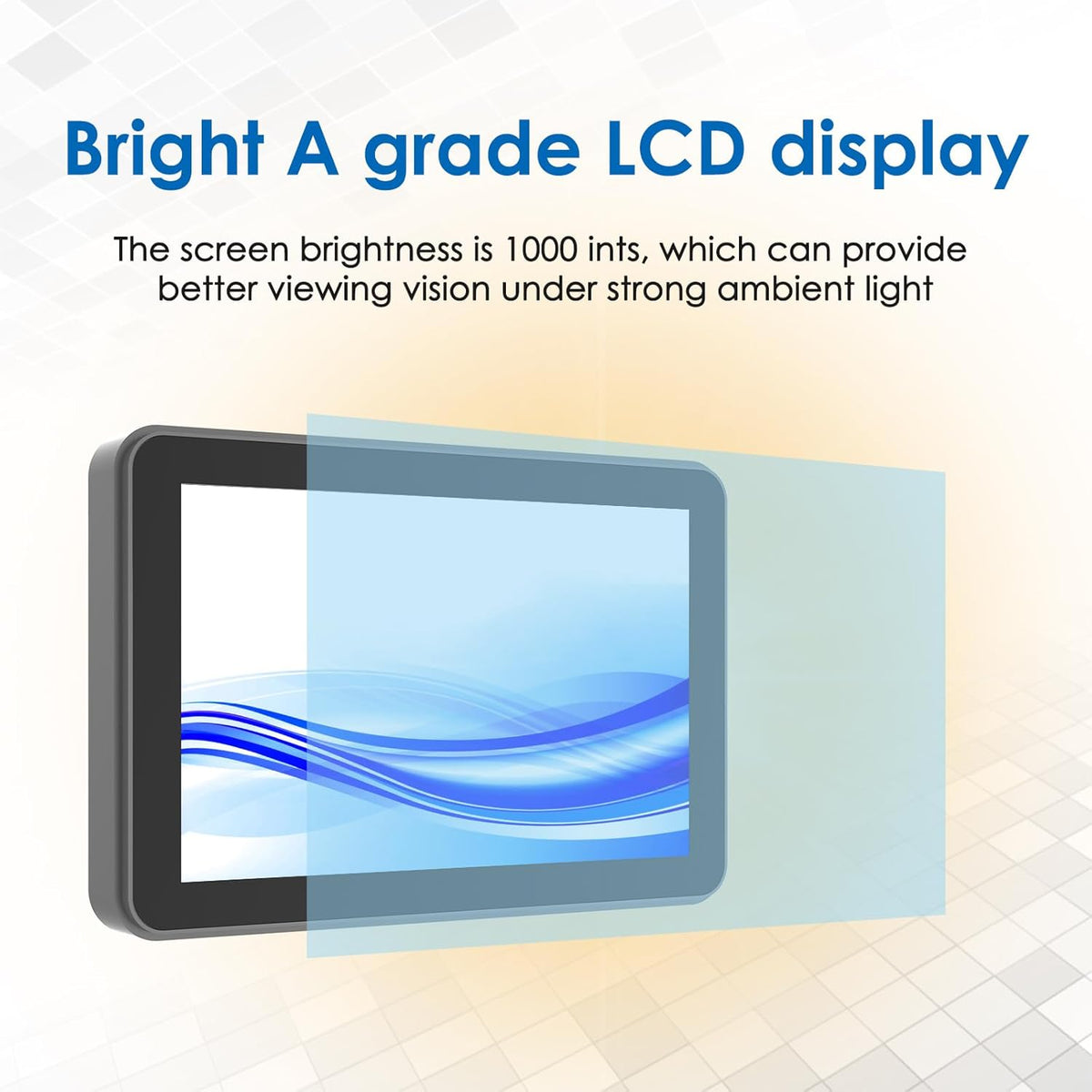 10,1 inch 1000 nits zonlicht afleesbare multi-touch PCAP open frame touchscreen monitor, industrieel LCD-scherm met 1280x800 zwart