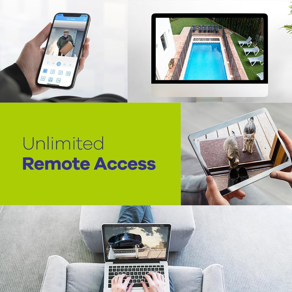 SANNCE PoE 2 MP FHD bewakingscamera 2 * 1080P HD camera weerbestendig met intelligente IR-LED push-app afstandsbediening