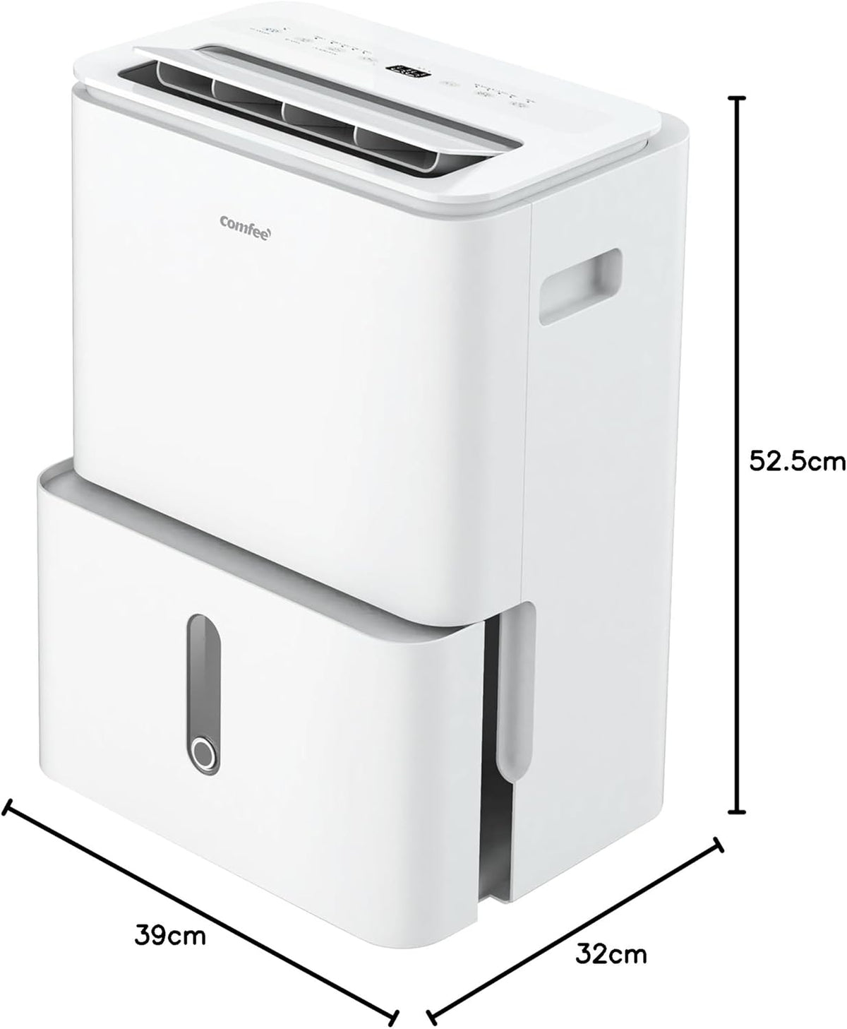 Luchtontvochtiger – Ontvochtiger – Vochtvreter – Luchtontvochtigingsapparaat – Vochtverwijderaar – Voor 37-52 M² – 20 Liter/Dag, 4 Modi, App-Bediening