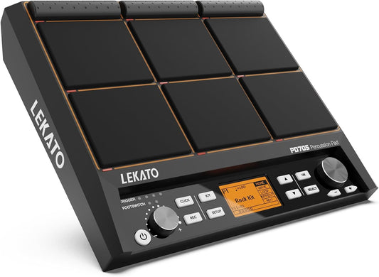 Percussie Sample Pad – Drum Sample Pad – Elektronische Drumpad – Drumpad – Percussie Pad – 9 Aanslaggevoelige Pads – 600+ Geluiden
