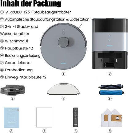 Robotstofzuiger – Robotstofzuiger met Afzuigstation – Automatische Stofzuiger – Dweilrobot – Smart Cleaning Robot – 5500 Pa Zuigkracht – LiDAR Navigatie met 240 Min Looptijd